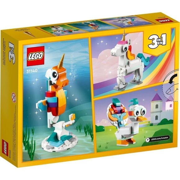 LEGO Creator 3 in 1 Magical Unicorn Toy Girls and Boys, ,Rainbow Animal Figures - Picture 6 of 6